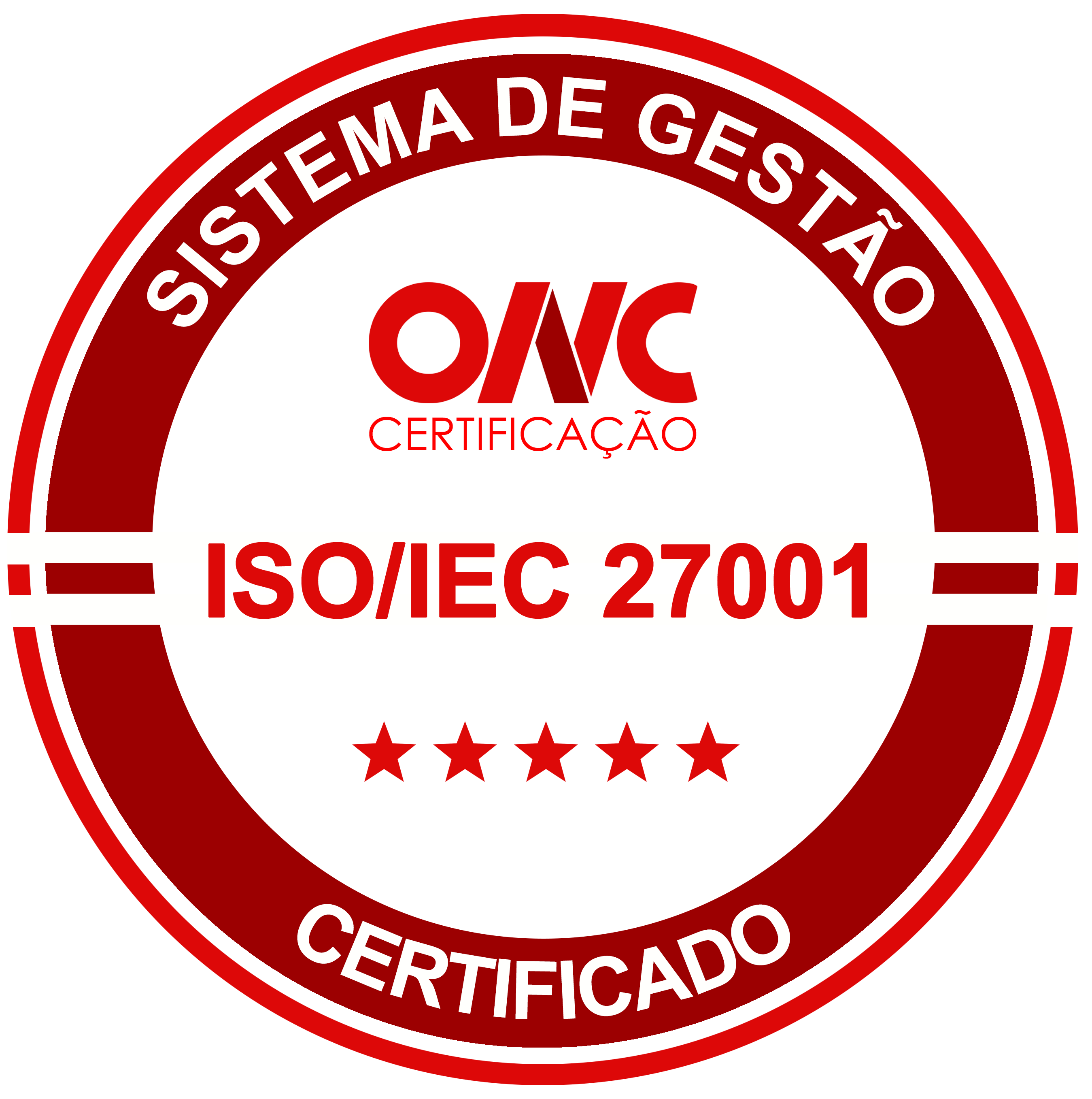 Selo ONC empresa certificada ISO IEC 27001
