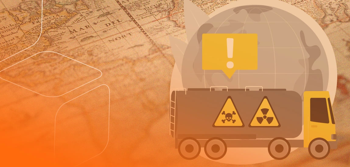 Representação do transporte de produtos perigosos